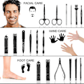 Miniatyrbild 5 av 5: 16 i 1 Nagelklippare Professionell sax i rostfritt stål Trimsats Konst Nagelband Utility Tools Nagelklippare Set