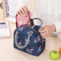 Miniatyrbild 4 av 5: Lunchväska Tygväska Kylväska Vattentät thermal läckagesäker Organizer för utomhus picknickarbete Grey Chrysanthemum