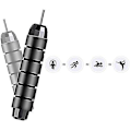 Miniatyrbillede 2 af 5: Jump Rope Springe uden sammenfiltring med kuglelejer Rapid Speed ​​Rope med justerbar black