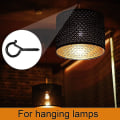 Pikkukuva 5 / 5: 24 kpl Kierrekoukut Outdoor String Lights Turvaruuvikoukku Black A