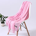 Miniatyrbild 1 av 5: Mode Enfärgad 2022 Dam Halsduk Vinter Hijabs Tofsar Långa Damsjalar Cashmere Like Pashmina Bandana Halsdukar Wraps Echarpe FYR110-12
