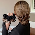 Pikkukuva 2 / 4: Uusin korealainen nainen iso elegantti silkkikuminauha hiusnauha yksivärinen hiussolmiot naisten poninhäntä hiustarvikkeet Style 3