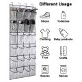 Miniatyrbillede 3 af 4: Over The Door Shoe Organizer 24 store meshlommer passer til soveværelset - hvid