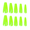 Miniatyrbillede 1 af 5: 100 stykker kunstige akryl negle til diy negledesign salon kvinder piger Yellow Green