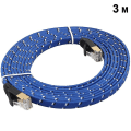 Miniatyrbillede 1 af 4: Nylon Cat 7 Ethernet-kabel, cat7 Rj45 netværkspatchkabel fladt