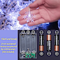 Pikkukuva 3 / 5: 80 Led Christmas Snowflake String Lights hängande dekorationer