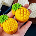 Miniatyrbillede 5 af 5: Frugt Ananas Småkage Udskærer Rustfri Stål Udskærere Form gør det selv Fondant wienerbrød Kiks Bageform til børn