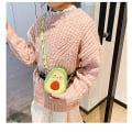 Miniatyrbillede 3 af 5: Frugt Avocado Shape Design Pige Pung Canvas Crossbody Taske Chic skuldertaske Watermelon Red