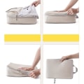Miniatyrbild 5 av 5: 7 set kompressionspackningskuber för resor, ultralätta packningsorganisatorer för bagage resväska och ryggsäck BEIGE