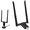 Miniatyrbillede 1 af 4: Wifi Dual Band Antenne 1200mbps Wifi Adapter Usb Til Pc Laptop Univeral