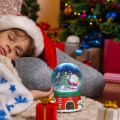 Miniatyrbilde 4 av 4: Musikalsk julenisse snøklode glødende musikkballboks Julekrystallkule Drømmende vintersnøkuler Julepynt Santa and Tree