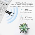 Pikkukuva 2 / 4: Wifi-sovitin 1200 Mbit/s, Wifi-tikku ja 2 X antenni USB 3.0 Wifi Dongle (5 G & 867 Mbit/s + 2.4 G & 300 Mit/s)