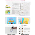Miniatyrbilde 3 av 5: Magic Reusable Practice Notebook med 1 Magic Pen + 5 Refills + 1 Grip Corrector