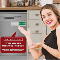 Miniatyrbild 2 av 4: Ren smutsig skylt Diskmaskin Magnet Skjutreglage Indikator passar alla diskmaskiner Design Silver