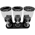 Miniatyrbillede 5 af 5: 2L korndispenser, plastik tørfoder korndispenserbeholder 3 rum