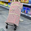 Miniatyrbillede 3 af 4: Indkøbstaske Sammenfoldelig Indkøbstaske Indkøbsvogn Med Hjul Indkøbsvogne