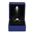 LED-belyst ringæske, øreringe og gaveæske til bryllup Blue