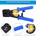 Miniatyrbilde 3 av 5: Profesjonelt Ez Pass Through Crimping Tool - Ratchet Crimper - Wire Stripper for gamle Internett-kontakter