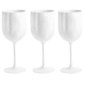 Eleganta och okrossbara vinglas, plastvinglas, mycket splittersäkra vinglas Hvit
