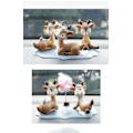 Miniatyrbillede 2 af 4: Rensdyr Elgfigur Hjortefigur Juledyrsfigur Dekorativ figur Julefest dekorationsbord (C)