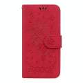 Pikkukuva 2 / 5: Iphone Se 2022 / Se 2020 / 8 / 7 Butterfly Rose kohokuvioitu nahkainen phone case(punainen)
