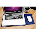 Miniatyrbillede 4 af 4: Mikrofiber læder laptop sleeve Slim Case Cover Luksus Pu læder taske Elagant beskyttelsescover Integreret musemåtte Kompatibel med Pro15.4, Navy Blu