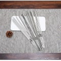 Miniatyrbilde 1 av 2: 20 stk spyd flate 13 tommer metall rustfritt stål Grillspyd Anti-roll Heavy Duty Sticks Brede Gjenbrukbare Grilling