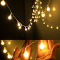 Miniatyrbild 1 av 4: Globe String Lights Batteridriven 40 Led Fairy String Lights, 8 lägen, Vattentät dekorativt ljus - Varmvitt