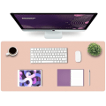 Miniatyrbilde 1 av 5: Skrivebordsunderlag, Skrivebordsmatte, Pu Leather Desk Blotter, Laptop Skrivebordsmatte, Vanntett skrivebordsskriveunderlag for kontor og hjem pink 35x60CM