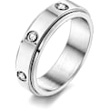 Miniatyrbillede 1 af 4: Drejelig Ring Bryllupsløfte Roterende Ring med Cubic Zircons Angstlindring Silver 9