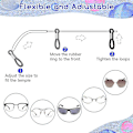Miniatyrbilde 4 av 5: 5 stykker Brillestroppkjede, Justerbare Eyeglass-lanyard-halsstropper