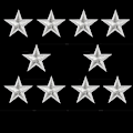 Miniatyrbillede 2 af 3: 10 stk Sølvstjerner Broderede Badges Stryg Patches Motiv Applikation Stickers Silver