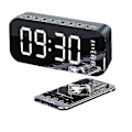 Miniatyrbild 2 av 4: Multifunktionell LED digital väckarklocka, Bluetooth högtalare, bordsbord med lysande elektronisk musikdosa Black