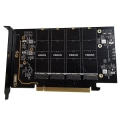 Miniatyrbild 1 av 5: M.2 Nvme To Pcie 4.0 X16 Adapter Card, Stöder 4 Nvme M.2 2280, Stöder Bifurcation Raid black