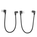Miniatyrbilde 2 av 5: Usb3.0 A til Usb3.1 Type C 90 grader venstre/høyre vinkel hann-til-hann-adapterkabel