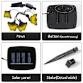 Miniatyrbild 5 av 5: Solar Lights Paw Lights (set med 4), djur Path Paw