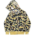 Miniatyrbild 1 av 2: Den nya Luvtröja för herr Camo Loose Zipper Jacka Sweatershirt För Herr Pojke Yellow Yellow M