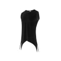 Miniatyrbillede 2 af 5: Mænd Mode Ærmeløs Asymmetrisk Hem Tank Tops Løse Casual Toppe-sort
