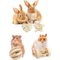 Miniatyrbillede 3 af 4: Kanintyggelegetøj, 6 stk. Bunny Chew Legetøj 100% naturlige materialer i hånden