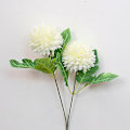 Miniatyrbillede 1 af 4: 6 stk dobbelthovedet mælkebøtte simuleringsblomst kunstig silke falske blomster til bryllupsfestival dekoration White