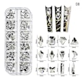 Miniatyrbild 1 av 5: 3d Glitter Nail Art Ab/färgglad Hotfix Rhinestones Flatback Crystal Diamond Gems Multi Size12 Gird Style 20