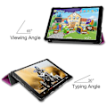 Miniatyrbild 3 av 4: Pu Case Med Lila Tri-fold D För Le Tab M8 Tb-8505x