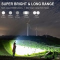 Miniatyrbild 2 av 5: Rechargeable Led Flashlights, 90000 High Lumens Super Bright Flashlight, Tactical Xhp90 Flashlight With 5 Modes, Zoomable, Military Grade Waterproof F