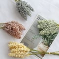 Miniatyrbillede 4 af 5: 12 stk hvedeøre kunstige blomster minibær brudebuket blomster til boligindretning bryllup Light Purple
