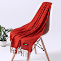 Miniatyrbild 1 av 5: Mode Enfärgad 2022 Dam Halsduk Vinter Hijabs Tofsar Långa Damsjalar Cashmere Like Pashmina Bandana Halsdukar Wraps Echarpe FYR110-33