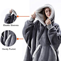 Miniatyrbild 2 av 5: Oversized hoodie filt Bärbar lamm sammet Lazy filt