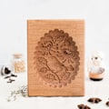 Miniatyrbillede 5 af 5: Træ Bageform Bærbar Cookie Form Rose Cookie Træ Gingerbread Shortbread Pumpkin