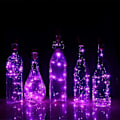 Miniatyrbild 1 av 5: Flaska Fairy String Lights Batteri Kork Form Jul Bröllopsfest 20 Led 2m Lila Purple