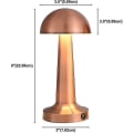 Pikkukuva 4 / 4: Kosketusanturipalkki Uppladdningsbara bordslampor (gyllene) Bronze A