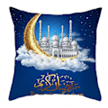 Miniatyrbilde 3 av 5: Ramadan-pyntputetrekk Gull Moon Star Eid Mubarak festlig putetrekk Multicolor